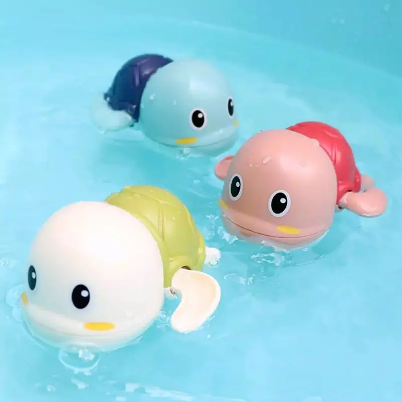 Mainan Mandi Anak Kura Kura Lucu Tanpa Baterai Turtle Chubby Swim Bath Toys - 9 cm 0
