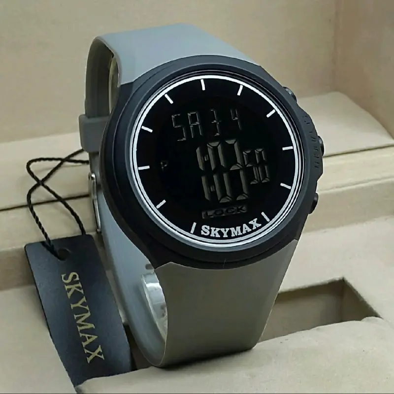 Jam SKYMAX Original 2022G pria Tali warna Rubber 4