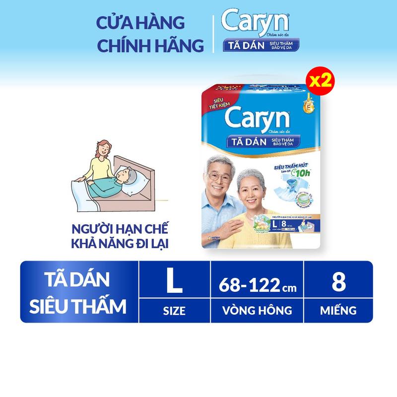 [COMBO 2] Caryn Tã Dán L8 Siêu thấm Dành Cho Người Hạn Chế Khả Năng Đi Lại và phụ nữ sau sinh