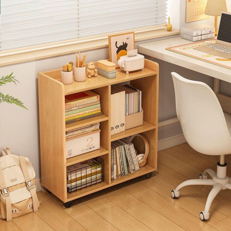 Kệ sách có bánh xe, Kệ gỗ đa năng có bánh xe đẩy dùng làm kệ sách, kệ để đồ, giá để đồ đa năng, kệ đầu giường có bánh xe-KS4