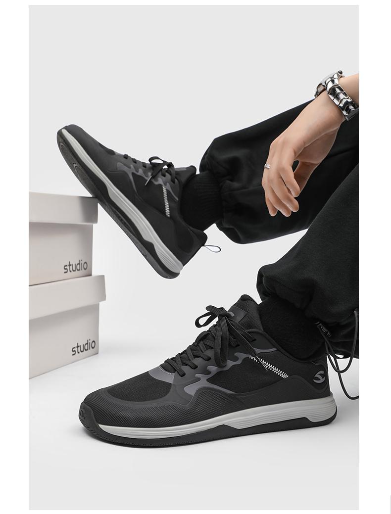 Product Introduction of HOBIBEAR Men's shoes, sports shoes, low cut men's single shoes, outdoor wide toe walking shoes, trendy running shoes 4
