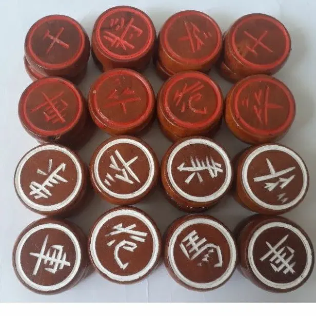 Bộ quân cờ tướng bằng  gỗ nhãn 4,2cm khắc 2 mặt (không bao gồm bàn)