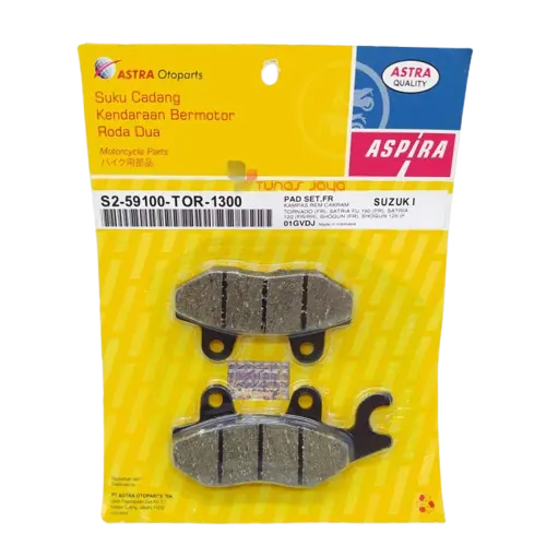 Kampas Rem Satria FU 150,Satria 120,Shogun/125,Smas/NEW,Skywave Aspira Original Kampas Rem Tornado (S2-59100-Tor-1300) Motorcycle