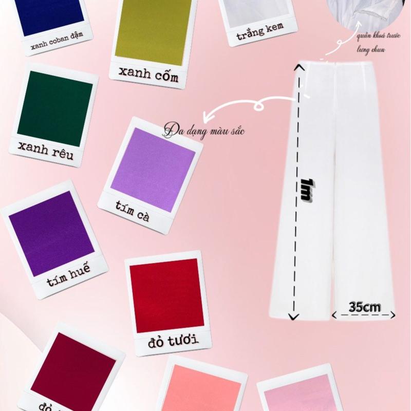 Quần lụa mỹ- quần mặc kết hợp áo dài - đa màu sắc Nữ chất lụa mêm mịn mượt Nhung Ong