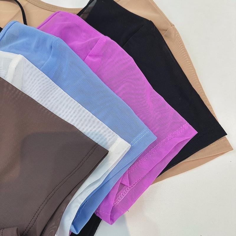 Áo Tanktop Thể Thao Tập Gym Chạy Bộ Nữ Yumiisport Tay Ngắn Hở Lưng Form Rộng Vải Lưới Mè Thoáng Khí Thấm Hút Nhanh Khô 4