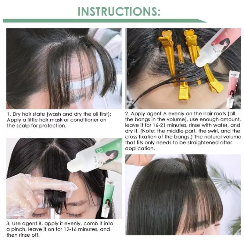 （Versatile）  Kem Duỗi tóc keratin, Kem ép tóc tại nhà siêu dưỡng không cần dùng nhiệt đơn giản -BeloveShop 3