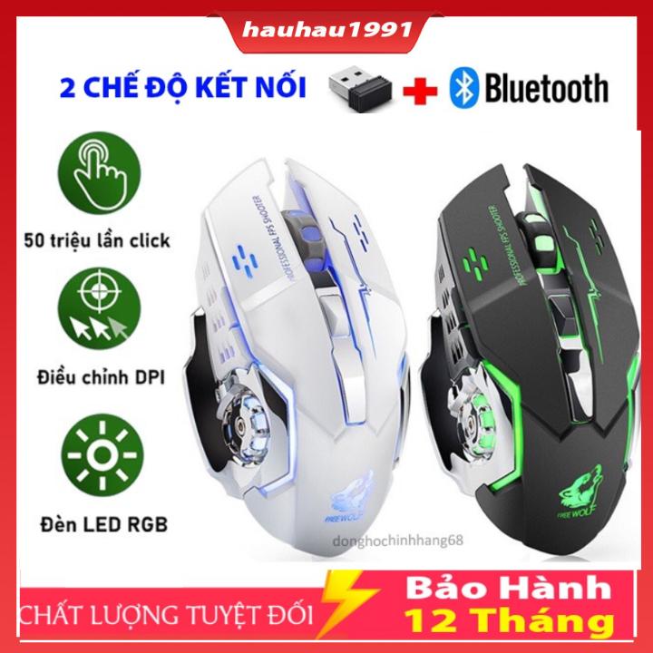  Chuột Gaming T28 Không Dây Bluetooth Chơi Game Cực Đã Dùng Pin Sạc  Click Không Gây Tiếng Ồn ,Bảo Hành 1 Năm 