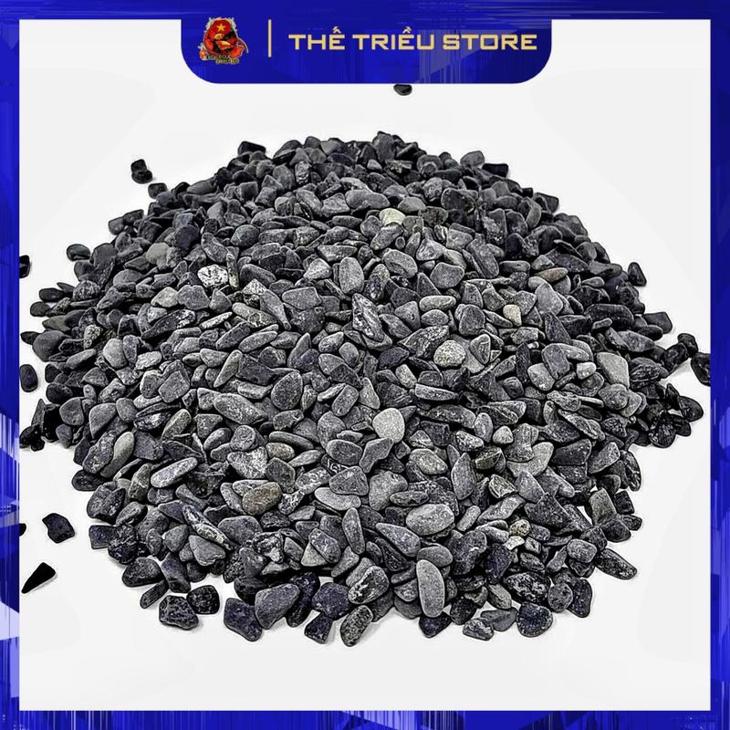  Sỏi đen nhỏ size 5-8mm. Trang trí hồ cá cảnh tép hồ thủy sinh trải nền chậu cây cảnh Terrarium.  Túi 1kg-2kg-5kg-10kg  