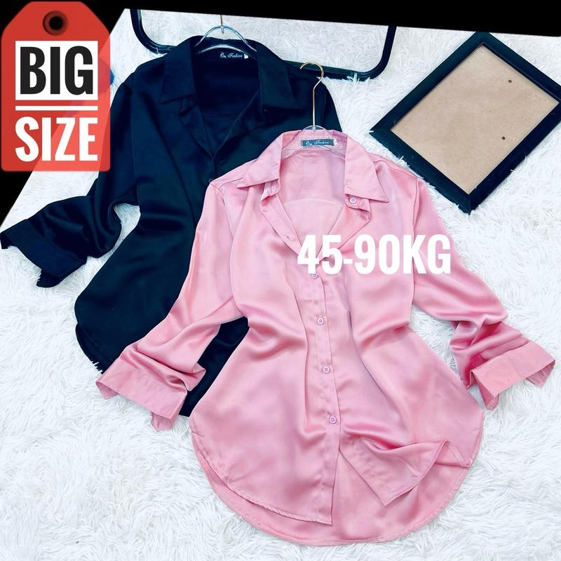 ÁO SƠ MI NỮ LỤA BIG SIZE 45-90kg mềm mịn mát. Không nhăn