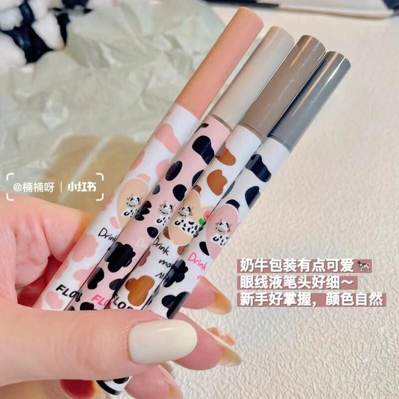 Bút Kẻ Mắt, Flortte / FLORTTE, Bút Tơ Tằm Đi nét Tốt Và Mịn, Được Khuyên Dùng, Có Keo, Tự Nhiên, Lâu Trôi, Không Thấm Nước, Chống Mồ Hôi, Thích Hợp Cho Phụ Nữ Trang Điểm Cosmetic Mỹ Phẩm Women 2