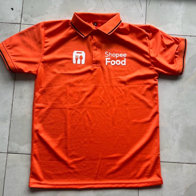 Áo thun polo spf tay ngắn mẫu mới cam sọc đen Menswear  Ngắn Tay Shirt Nam Có Cổ Cộc Tay Cotton 7