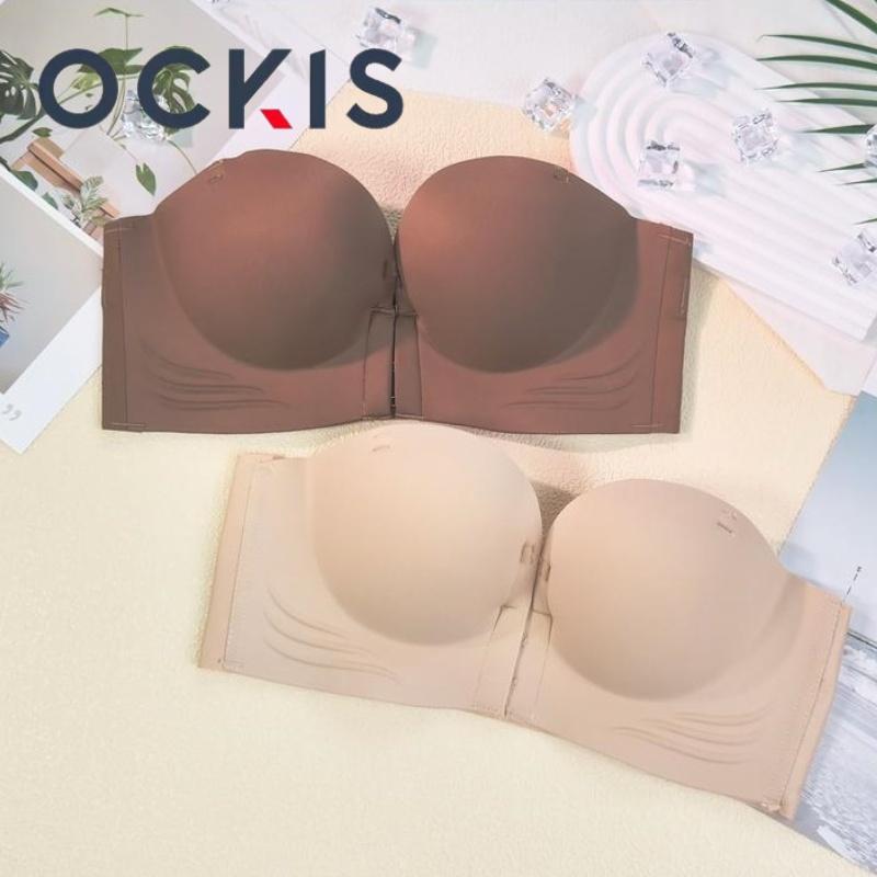 Áo ngực cài trước, thiết kế không dây, không gọng, che phủ hiệu quả phần ngực bên, đệm cúp dày hơn mang lại sự thoải mái hơn. Cup Bra Tua Rua