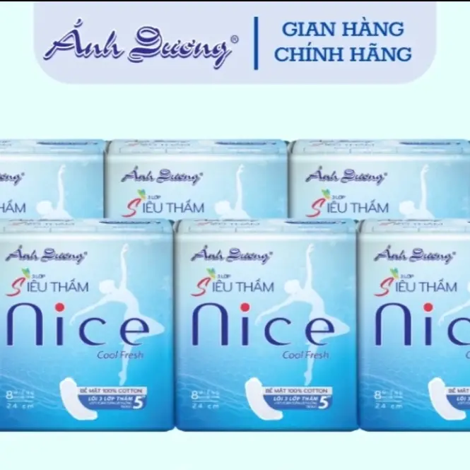 Combo Nice Xanh Cool 6 miếng tặng 1, giữ khô thoáng, khô thoáng, thông thoáng da, phù hợp với nhiều loại da