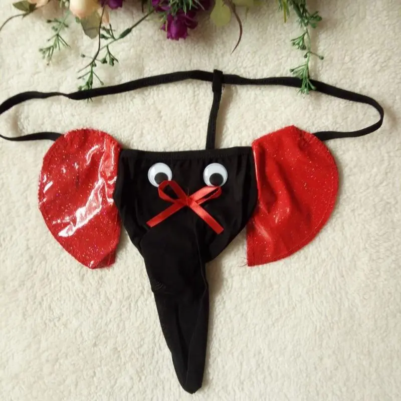 Breathable thong for men, stretch pants, Solid color, with elephant nose
