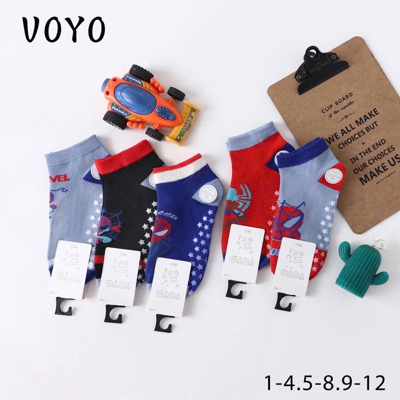 Sét 10 đôi tất siêu nhân cổ thấp cho bé trai có đế chống chơn  Size 1-12 tuổi hàng loại 1 0