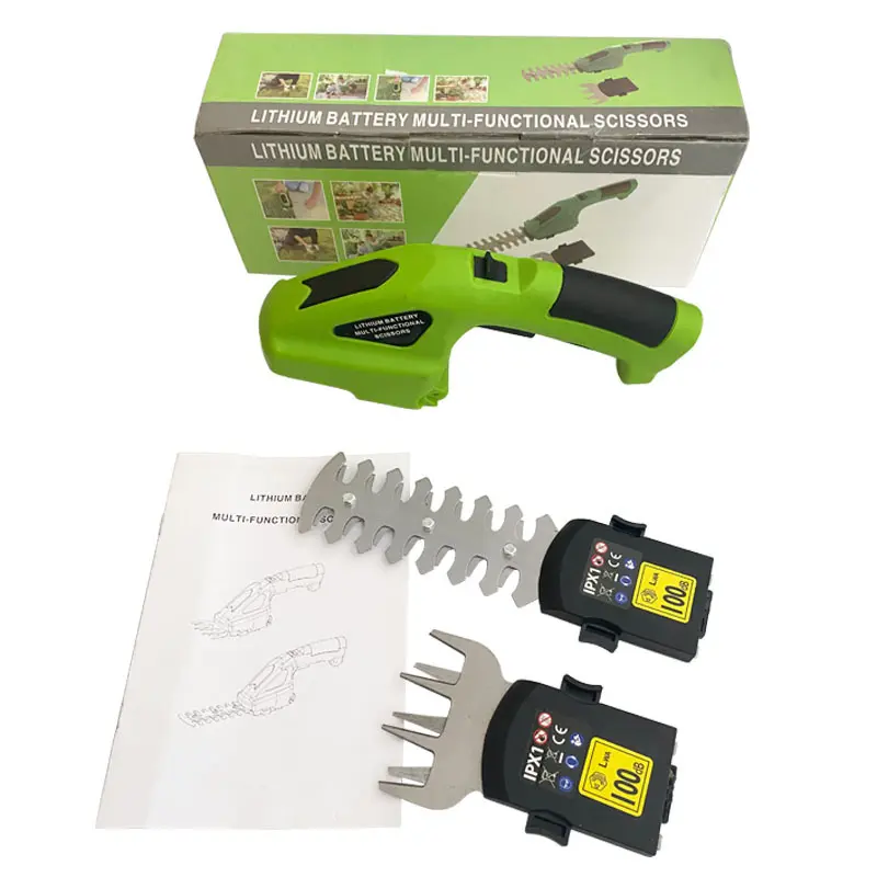 Electric Hedge Shears Rechargeable Dual-use Pruning Shears Lawn Mower Lithium Battery One-hand Hedge Trimmer Gardening Forest Work