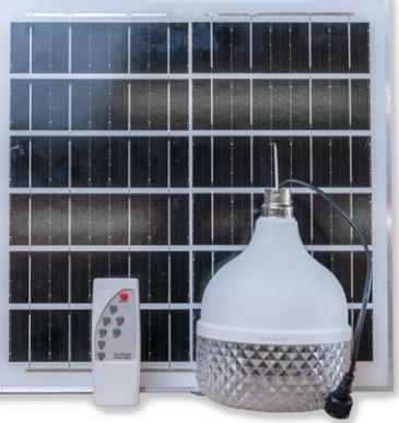 Bóng tròn trụ năng lượng mặt trời 300w - Pin 35 x 35cm 0