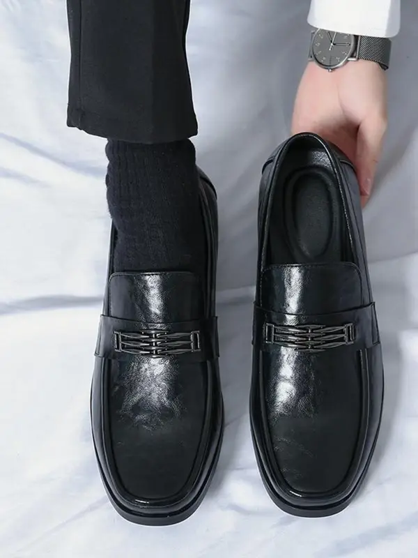 Men's Casual Solid Color Loafers, Fashionable Lightweight Breathable Comfortable Slip-on Shoes for Daily Wear, Male All-match Round Toe Shoes for Daily Wear 5