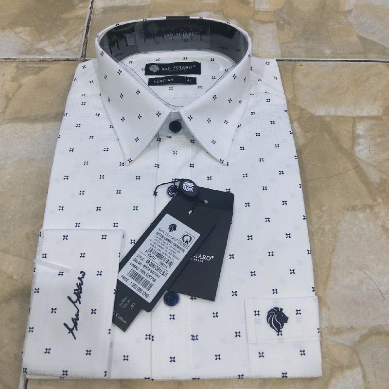 Áo sơ mi cao cấp SANSCIARO tay dài . fom REGULAR 3