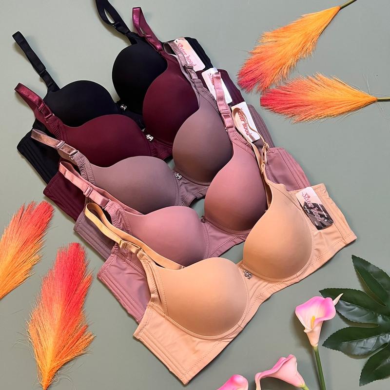 [1092] Áo lót nữ thái cúp C mút mỏng có gọng bản to định hình che khuyết điểm chống xệ Jean Bra Kem Top Voan Voi