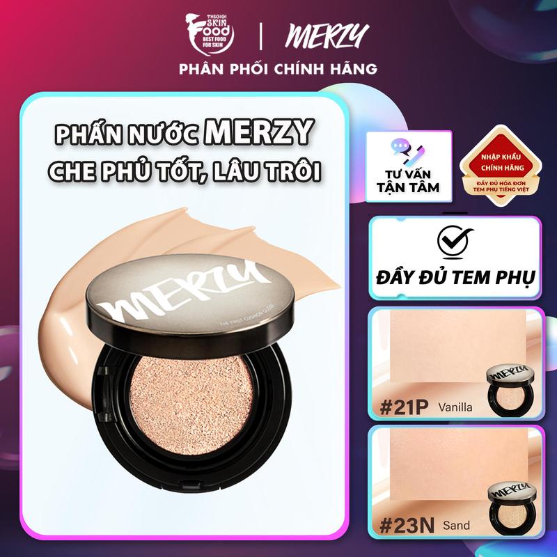 Phấn Nước Merzy The First Cushion Glow SPF 50+/PA+++ 13g Trang Điểm Cosmetic Mỹ Phẩm