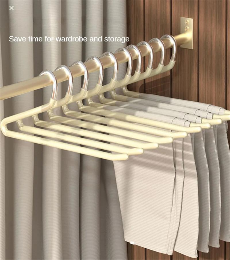 Product Introduction of Stainless Steel Trouser Hanger Pants Organizer Clothes Rack Closet Storage Space Saving Drying Towel 17