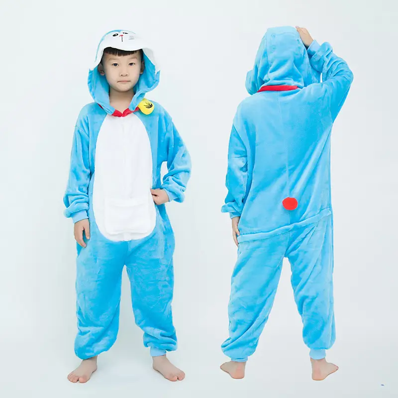 Bộ Đồ Ngủ Doraemon, Cho Trẻ Em, Kigurumi Onesie, Trang Phục Hóa Trang Động Vật Bố Mẹ-Bé Bộ Đồ Hóa Trang, Đồ Mặc Nhà, Thích Hợp Cho Bé Trai Và Bé Gái, Đồ Ngủ Áo Tre Women Top