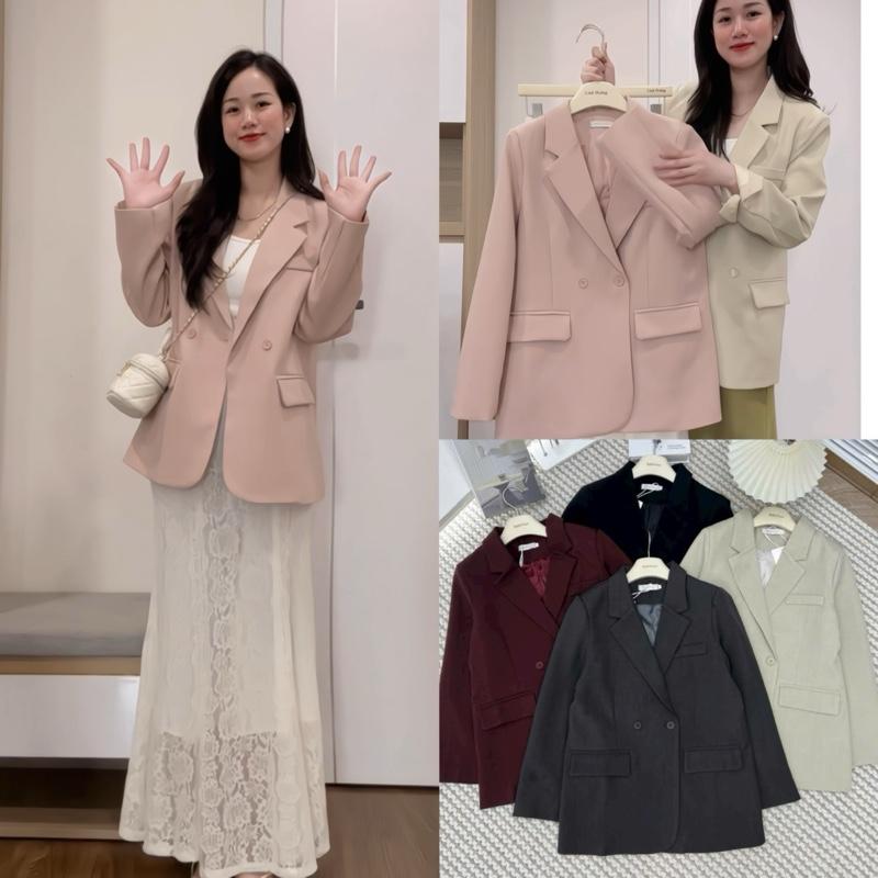 BL05-Áo khoác blazer - Áo khoác Vest Boiling dài tay form suông rộng phong cách trẻ trung hai lớp Nữ Women