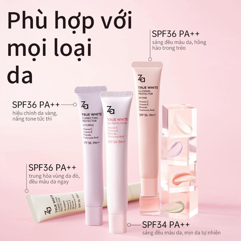 kem lót za SPF36 PA++ Kháng nước và mồ hôi kem lót za tím Cosmetic Mỹ Phẩm Nữ Trang Điểm Cosmetic Mỹ Phẩm the saem  salmon  beige phấn  nước  cushion phấn  nước  cushion kemnen  mongnhe lip  combo kem  nền phấn  nước  cushion skin  tint kem  nền  mk4 1