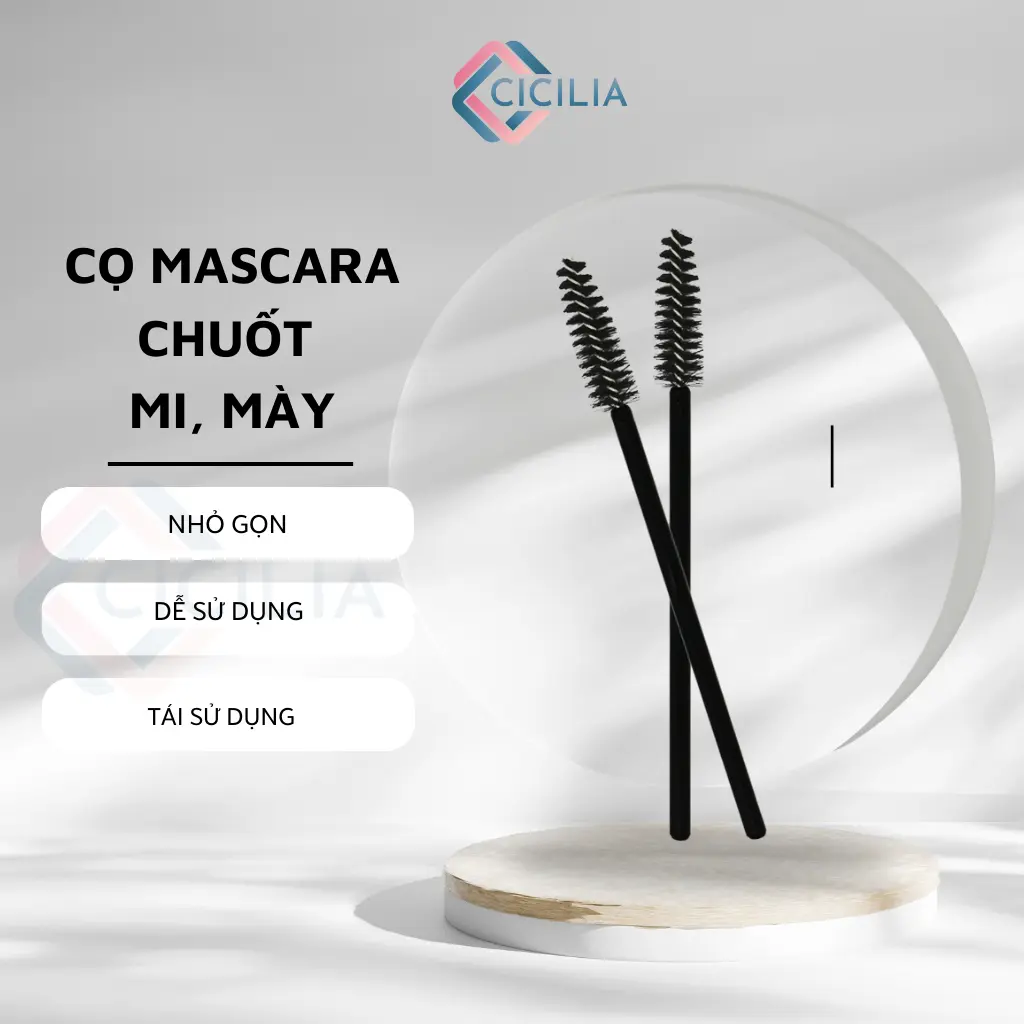 Cọ Mascara chuốt lông mày chuốt mi ngắn Lông Mày Trang Điểm Làm Đẹp CICILIA CI-141