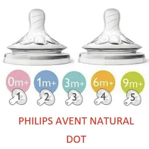 Nipple Dot untuk AVENT PHILIPS Wide Neck Peristaltic Silicone BPA Free