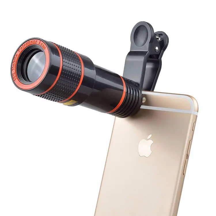 12X Zoom Telescopic Phone Lens Universal 12x Phone Telephoto Lens HD External Photography Lens