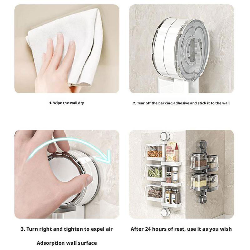 Transparent Ginger Storage Box Flavouring Spices Container Wall Mounted Onion And Garlic Storage Box Suction Cup No Punching 4
