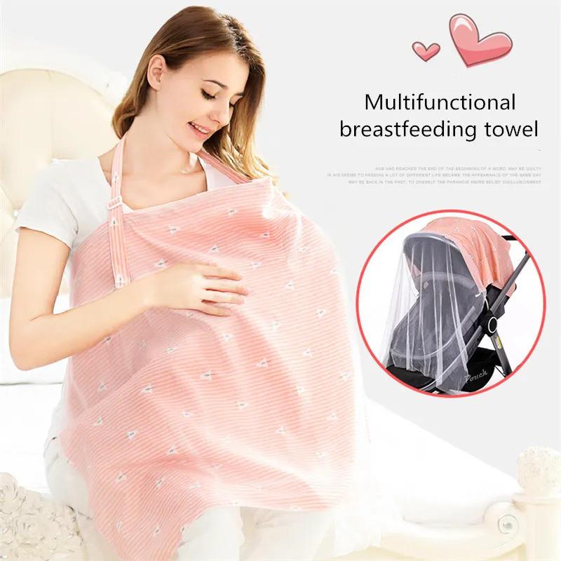 Product Introduction of 100% Cotton Baby Feeding Nursing Covers Anti-glare Nursing cloth Breathable Breastfeeding Cover Mother Outdoor Baby Shawl 0