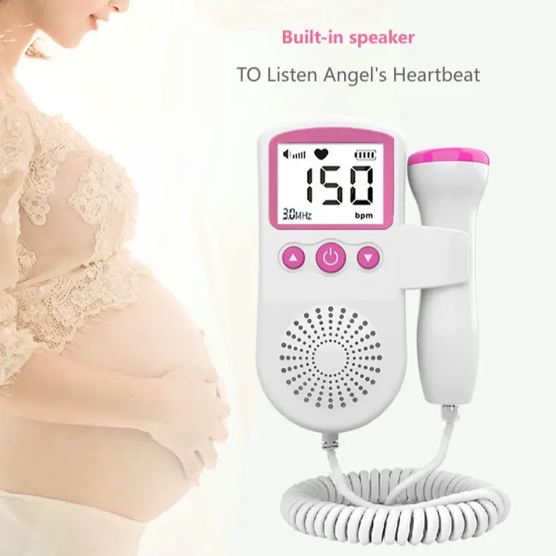 Máy Đo Tim Thai Tại Nhà - An Toàn Cho Mẹ Và Bé - Tặng Kèm Gel Và Pin
