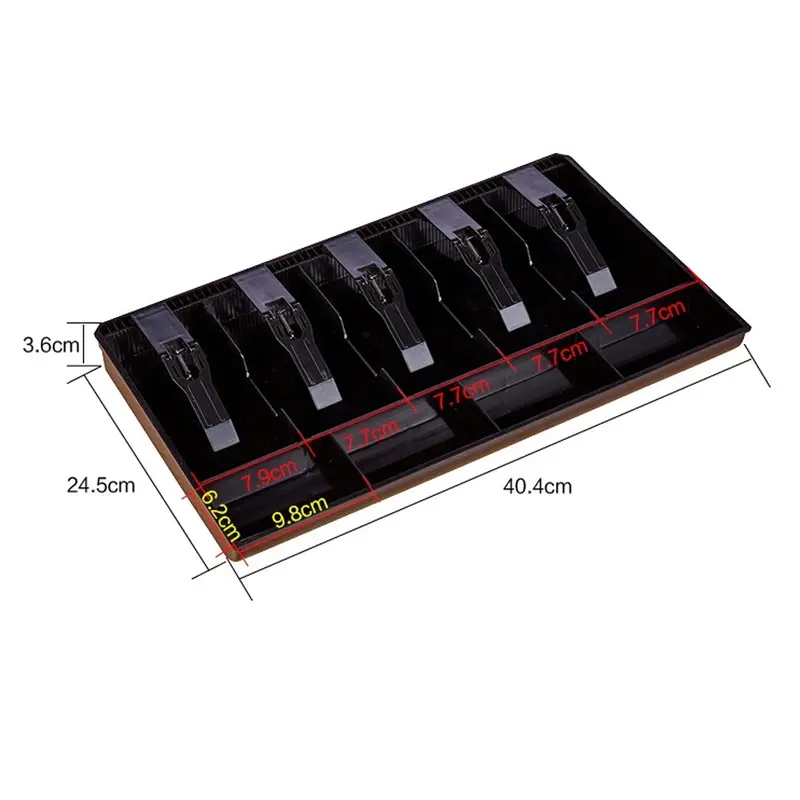 Laci uang Kasir / Money cash tray 5 Sekat / Cash Drawer Laci Kasir Laci Uang Black 8
