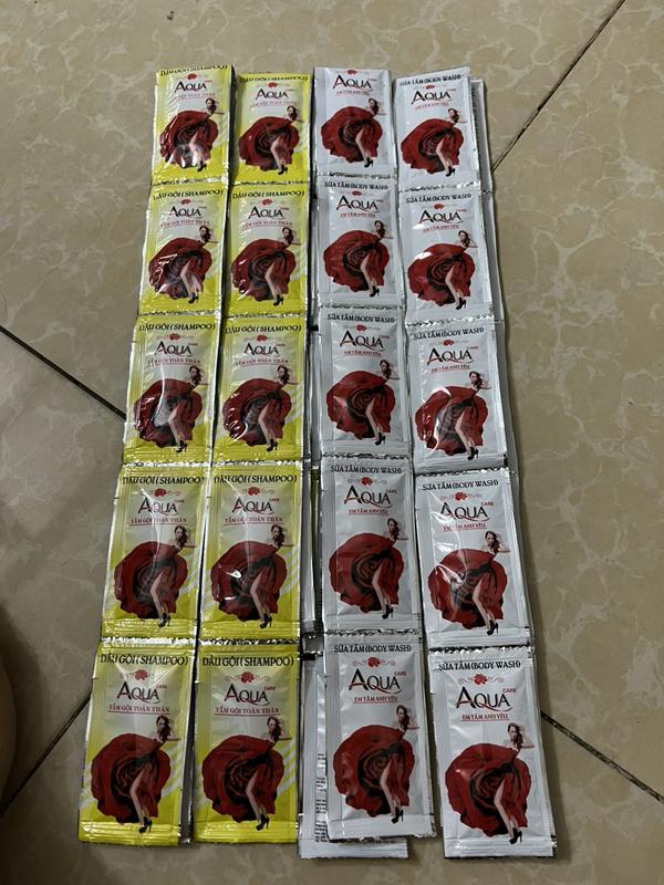 Dầu Gội, Sửa Tắm bịch 100 gói cho nhà nghỉ, khách sạn -Đồ Dùng Khách Sạn Quân Phương 8