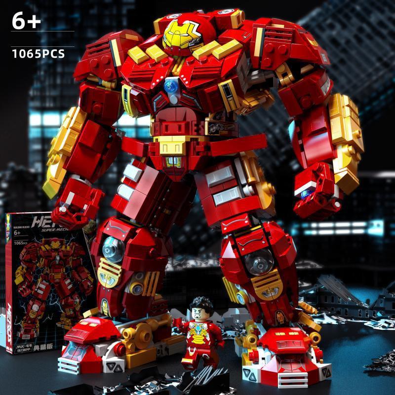  Xếp hình Iron man 1065pcs Đồ chơi lắp ráp mô hình robot iron man người sắt Tháo Lắp Bộ Lắp Ráp Toy 