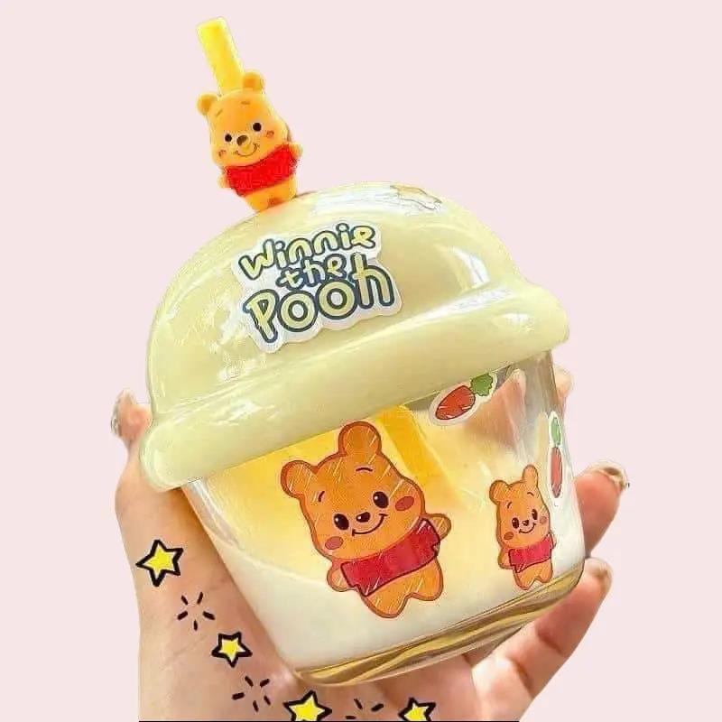 Cốc tập uống, tập hút 3 giai đoạn 200ml chất liệu ống hút silicon , nắp nhựa , bình chứa thủy tinh an toàn cho bé ăn dặm bat  cóc