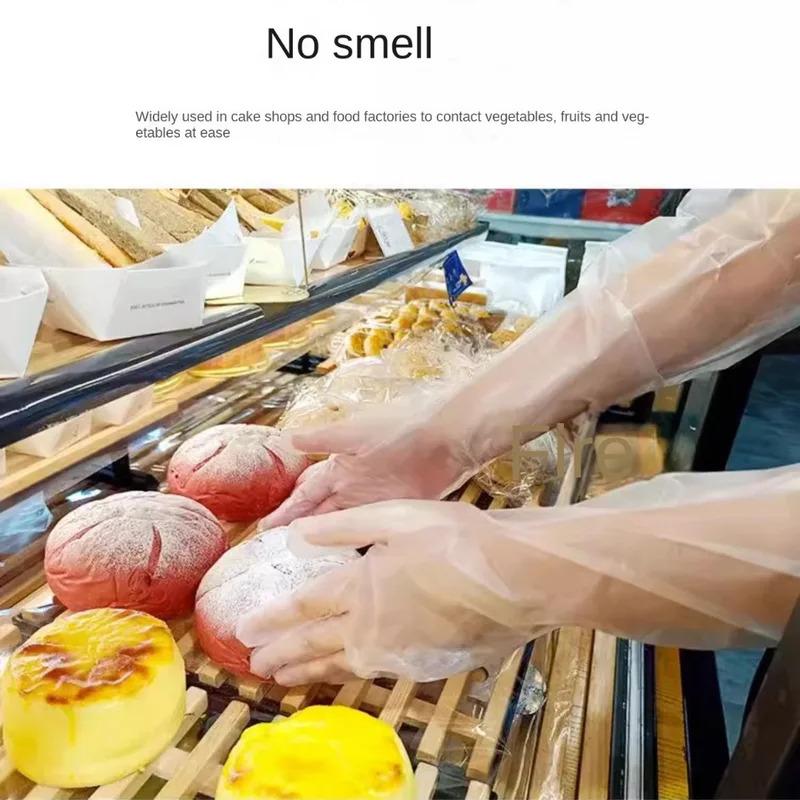 10PCS Multifunctional Disposable Gloves Plastic Waterproof Farm Glove Durable Transparent Cleaning Long Gloves 4