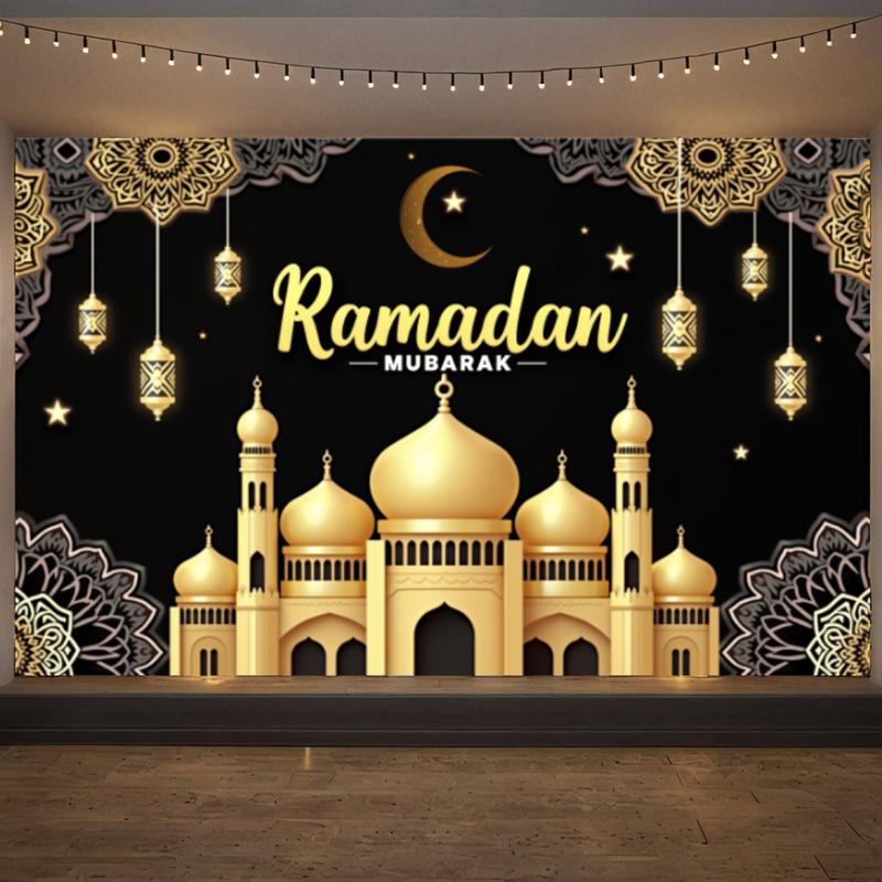 Product Introduction of Outdoor Backdrop Attractive Reusable Indoor Banner Fabric Large Decoration for Ramadan Family Gathering Party Decoration Home Decor Festival 1