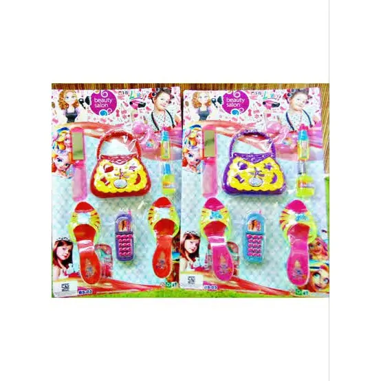 ( BISA COD ) PROMO Mainan Anak Perempuan Make Up MakeUp Salon Tas Set Kosmetik Lipstick Telepon SNI 2