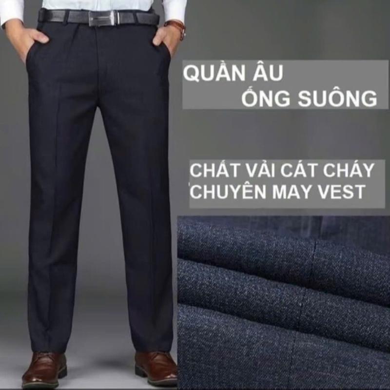 Quần tây nam trung niên ống  đứng thanh lịch Menswear quần vải nam Ong 3