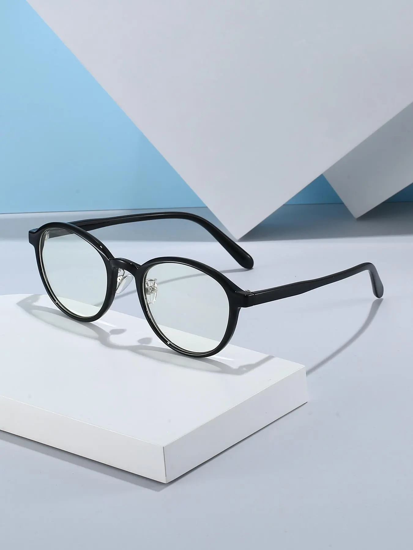 Vintage Round Frame Eyeglasses, Simple Anti-blue Light Eyeglasses for Women & Men, Fashion Eyeglasses for Work, Daily Clothing Decor, for Student Daily Use