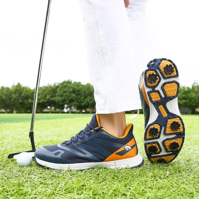 Product Introduction of New Men's Golf Shoes Lightweight Breathable Wear-resistant Low-top Waterproof Casual Sports Shoes Non-slip Removable Spikes XZ25053 26