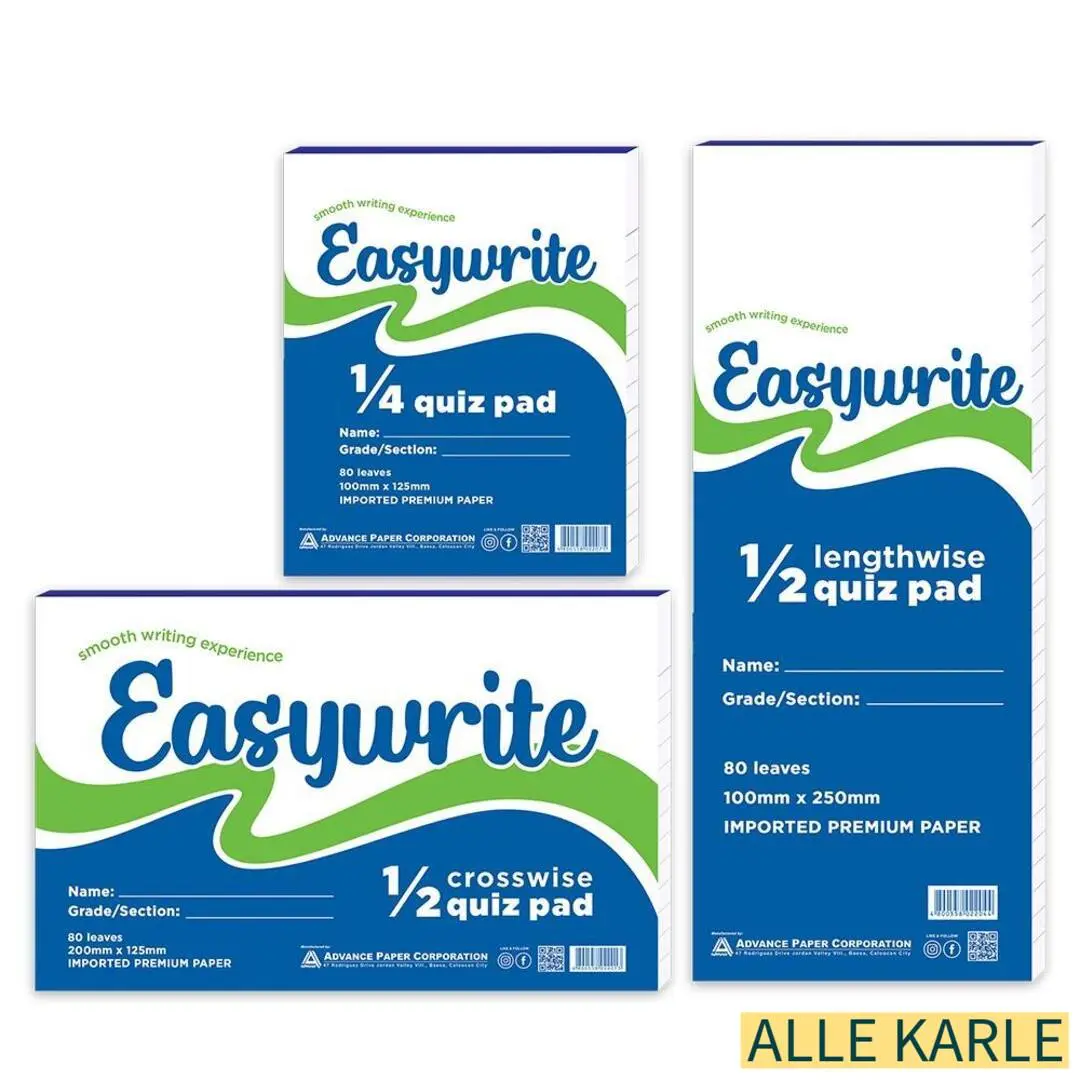 Easywrite Quiz Pad 80lvs | Alle Karle - TikTok Shop Philippines