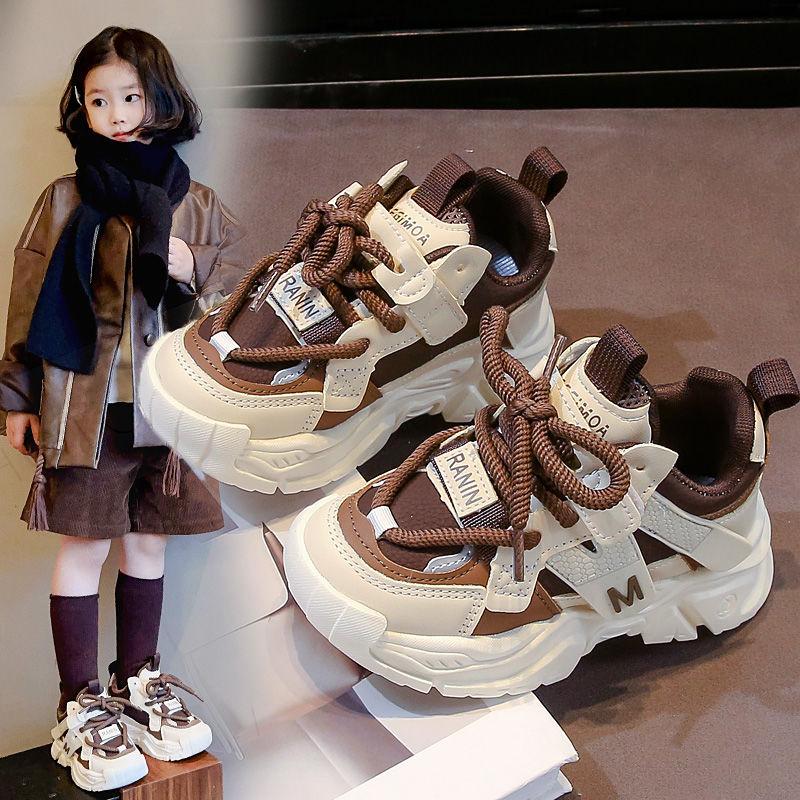 Product Introduction of Girls' Shoes 2024 Spring and Autumn New Children's Sneaker Casual Shoes Soft Bottom Daddy Non-Slip Boys' Running Student 1