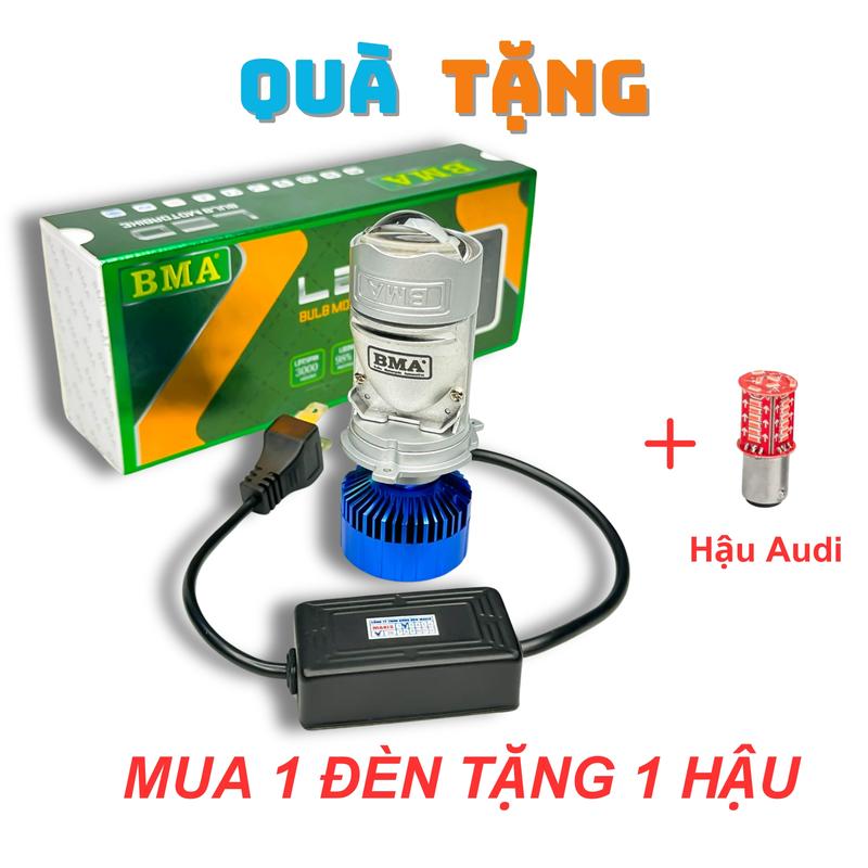 Đèn Pha LED Bi Cầu R04 BMA, Pha Laser Chiếu Xa Trên 200m, Công Suất Cao Lắp Đặt Cho Mọi Dòng ÔTô - Xe Máy Chân H4