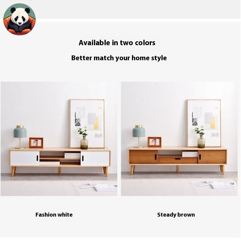 【SG Sales】Solid Wood TV Cabinet, Floor Cabinet, Modern Minimalist Small Unit, Low Cabinet, Living Room Storage Cabinet, Combination Table 2