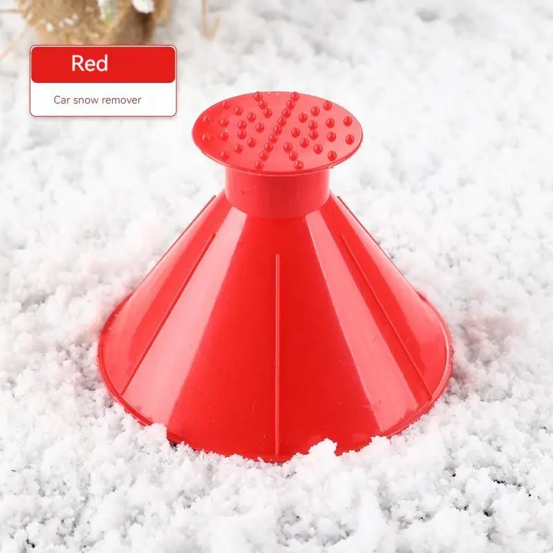 Christmas Portable Car Ice Scraper, Car Cone Shaped Handheld Snow Remover, Car Windshield Ice Removal Tool, Snow Shovel Tool, Winter Snow Brush, Car Cleaning Products 3